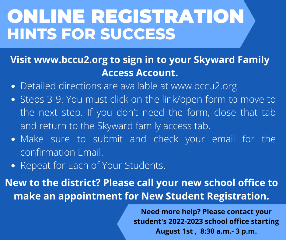 Registration Hints for Success Graphic